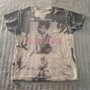 Whitney Houston "I Will Always Love You" Tie Dye Tee Shirt T-Shirt Medium Cotton